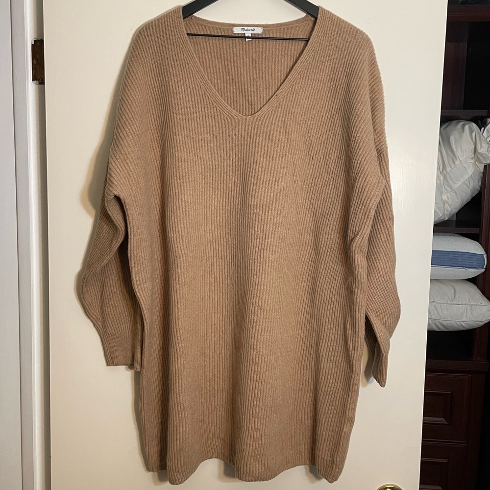 Madewell camel sweater dress 2X